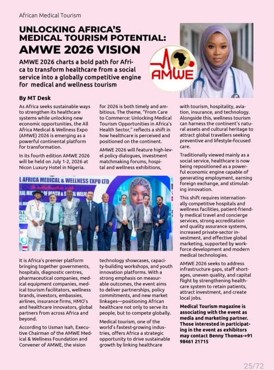 AMWE 2026, Medical Tourism Africa, Healthcare Investment Nigeria, AN FM Media, African Healthcare Innovation.